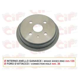 TAMBURO FRENO POSTERIORE IN GHISA VESPA 50 V5SA1T