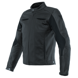 DAINESE GIACCA IN PELLE MOTO UOMO RAZON 2 LEATHER JACKET NERO BLACK CON PROTEZIONI