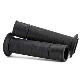 Coppia manopole Domino Road-Racing universale moto colore antracite nero 120-125 mm aperte