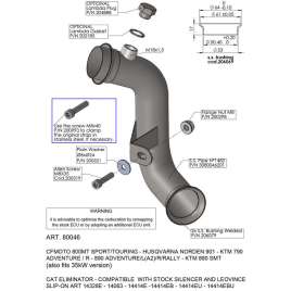 LEOVINCE 80046 RACCORDO ELIMINA CATALIZZATORE KTM ADVENTURE 890 21-