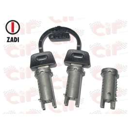 KIT SERRATURE 3 CILINDRETTI 2 CHIAVI VESPA PK-PX-PIAGGIO FREE NRG ZIP RIF. 1792925