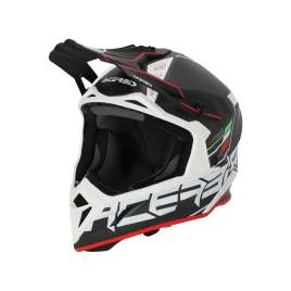 ACERBIS CASCO MOTO CROSS ENDURO STEEL CARBON 22-06 NERO/ROSSO 0025047.323