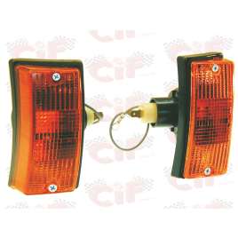 Coppia Frecce Complete Anteriori Arancio - Vespa PX
