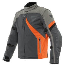 Dainese Ranch Tex Giacca Moto Uomo Enduro Maniche Staccabili Grigio/Arancio