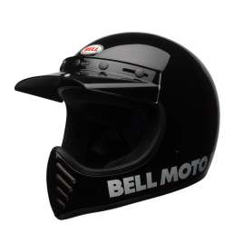 Casco Bell MOTO-3 ECE 2206 Nero Lucido Vintage Helmet