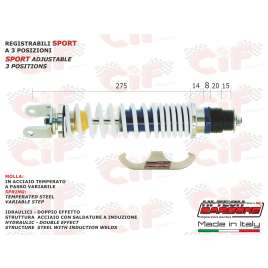 AMMORTIZZATORE POSTERIORE CARBONE REGOLABILE GILERA RUNNER 125 180 2T
