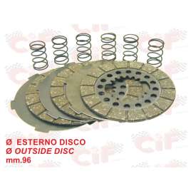 SERIE DISCHI FRIZIONE COMPLETA VESPA 125 VN1/2T - VESPA 150 VL1/2/3T