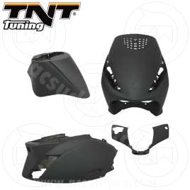 KIT CARENE 4 PEZZI CARENA NERO OPACO ECO PIAGGIO ZIP 50 100 2T BASE 4T 2001-2014