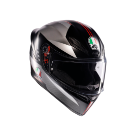 Casco Moto Integrale AGV K1 S AGV E2206 LAP MATT BLACK/GREY/RED Nero Opaco
