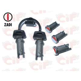 KIT SERRATURE 5 CILINDRETTI SERRATURA 2 CHIAVI VESPA PK-PX-PIAGGIO FREE NRG ZIP RIF. 1792925