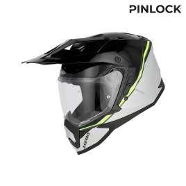 CASCO MOTO INTEGRALE ACERBIS ASSAULT ADVENTURE ENDURO NERO GIALLO FLUO
