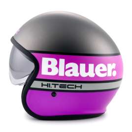 Casco Moto Blauer PILOT 4.0 HT Titanio-Fucsia Opaco Matt Omologato ECE 22.06