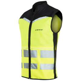 Dainese HIGH VIS Explorer Gilet Smanicato Alta Visibilità Moto Giallo Con Logo