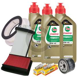 TAGLIANDO YAMAHA TMAX 530 2012-2016 OLIO CASTROL KIT FILTRI ARIA FILTRO OLIO CANDELE CR7E