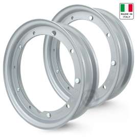 COPPIA CERCHI RUOTA GRIGIO VESPA 50 SPECIAL PK ET3 PRIMAVERA VESPA PX 125 150 200 RIF. 084631