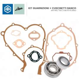 KIT REVISIONE MOTORE CUSCINETTI DI BANCO ALBERO MOTORE + SERIE GUARNIZIONI COMPLETA PIAGGIO APE CAR P2-P3 - APE TM P602 P703