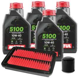 TAGLIANDO 4LT OLIO MOTUL 5100 FILTRO ARIA/OLIO per SUZUKI GSF BANDIT 650 1200 1250