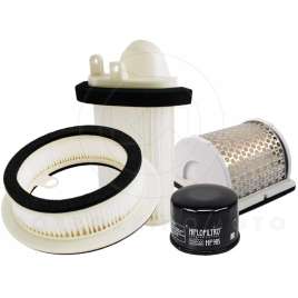 KIT TAGLIANDO 3 FILTRI ARIA + FILTRO OLIO HF985 YAMAHA T-MAX 500 2001-2007