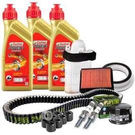 KIT TAGLIANDO OLIO FILTRI CINGHIA BANDO RULLI CANDELE NGK YAMAHA T-MAX 530 2012-2016
