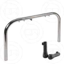 CAVALLETTO CENTRALE CROMATO PER VESPA 125 VNB VNA - 150 VBA VBB CON RUOTE DA 8"