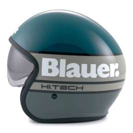 Casco Moto Blauer PILOT 4.0 HT Blu Ottanio-Titanio Lucido Omologato ECE 22.06