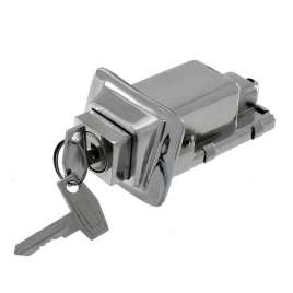 SERRATURA SELLA CROMATA COMPLETA PIAGGIO VESPA P 125 150 200 X PX E PRIMA SERIE
