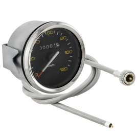 CONTACHILOMETRI COMPLETO PIAGGIO VESPA PX 125-150-200 1° SERIE BORDO CROMATO