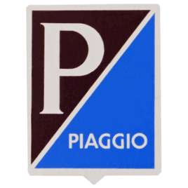 EMBLEMA SCUDETTO ADESIVO IN ALLUMINIO VINTAGE EPOCA VESPA 125