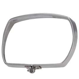 CORNICE GHIERA FARO ANTERIORE QUADRATO ACCIAIO INOX PIAGGIO VESPA 50 SPECIAL
