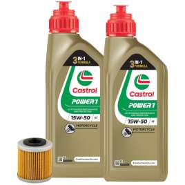 KIT TAGLIANDO BEVERLY 350-400 HPE OLIO CASTROL 15W50 FILTRO ORIGINALE PIAGGIO