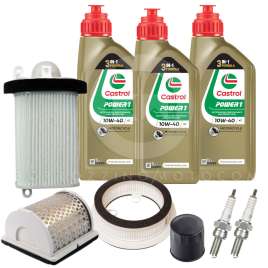 KIT TAGLIANDO T-MAX 2001-2007 OLIO CASTROL POWER1 10W40 FILTRI ARIA OLIO CANDELE