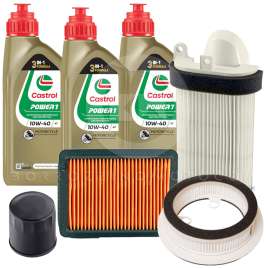 KIT TAGLIANDO TMAX 2008-2011 3L OLIO CASTROL POWER1 10W40 FILTRI ARIA OLIO