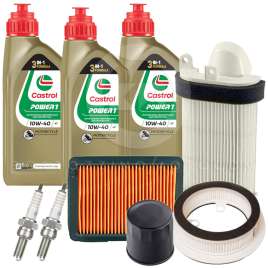 KIT TAGLIANDO TMAX 2008-11 OLIO CASTROL POWER1 10W40 FILTRI ARIA OLIO CANDELE