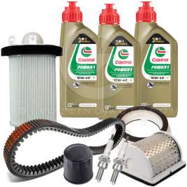 KIT TAGLIANDO TMAX 2001-2007 OLIO CASTROL 10W40 CINGHIA FILTRI ARIA OLIO CANDELE