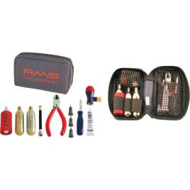 KIT GONFIAGGIO E RIPARAZIONE TASCABILE PNEUMATICO GOMMA TUBELESS MOTO SCOOTER
