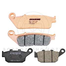 KIT PASTIGLIE FRENO BRAKING ANTERIORE+POSTERIORE HONDA NC 700 X/CL V TRANSALP 600/NC X 700