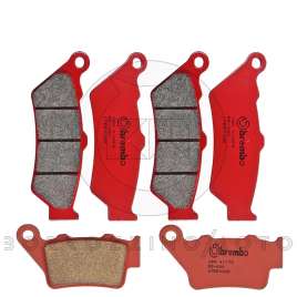 PASTIGLIE FRENO BREMBO ANTERIORI SA+POSTERIORI BMW F 800 GS ABS 2009-2016