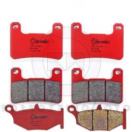 PASTIGLIE FRENO BREMBO ANTERIORI+POSTERIORI per SUZUKI DL V-STROM ABS 1000 2014-2016