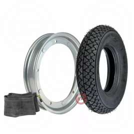 KIT RUOTA COMPLETA GOMMA CAMERA CERCHIO 3 50 10 PER PIAGGIO VESPA PX 125 150 200