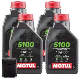 TAGLIANDO 4LT OLIO MOTUL 5100 10W50 + FILTRO HONDA CBR 600 F (PC25) 1991-1994