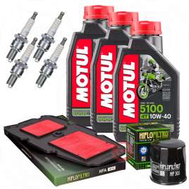 KIT TAGLIANDO MOTUL 3L FILTRO ARIA/OLIO CANDELE HONDA XLV TRANSALP 650 2000/2007