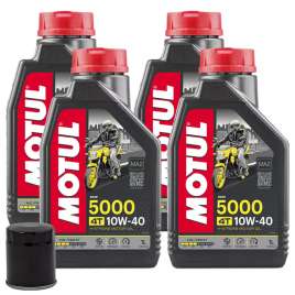 TAGLIANDO OLIO MOTUL 5000 10W40 FILTRO SUZUKI GSF Bandit 600 1995-2004
