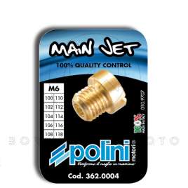 KIT COMPLETO 10 GETTI POLINI PER CARBURATORE DELL'ORTO 6mm DAL 100 AL 118