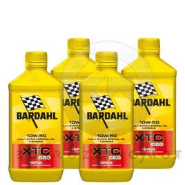 4Lt OLIO MOTORE 100% SINTETICO MOTO 4T BARDAHL XTC C60 10w50 MA2 FULLERENE-POLAR