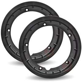 KIT 2 CERCHI IN LEGA TUBELESS NERO OPACO RUOTA 3.00/10 VESPA 50 SPECIAL ELESTART