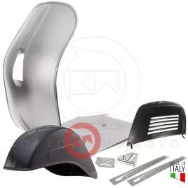 KIT VESPA 50 SPECIAL SCUDO LAMIERA PEDANA RINFORZATA PARAFANGO SPORTELLO MOTORE