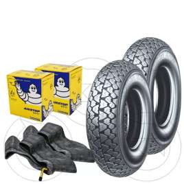 2 GOMME PNEUMATICI COPERTONI MICHELIN S83 VESPA 50 SPECIAL R L N 3.00.10 +CAMERE