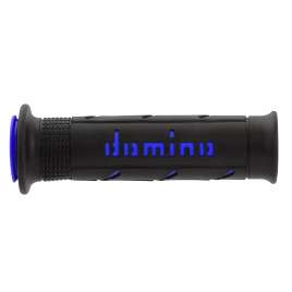 COPPIA MANOPOLE DOMINO UNIVERSALE MOTO MX2 NERO/BLU MAXISCOOTER 126 MM