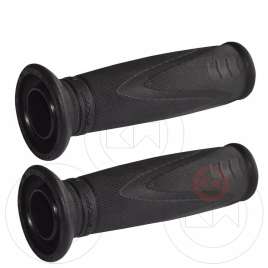 COPPIA MANOPOLE PROGRIP 761-OE 125mm UNIVERSALE SCOOTER/MOTO FORATE Ø22-25 NERO