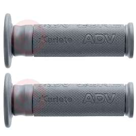 COPPIA MANOPOLE FORATE GRIGIO ARIETE ADV ZONE GRIPS 120mm Ø22/24 MOTO/SCOOTER